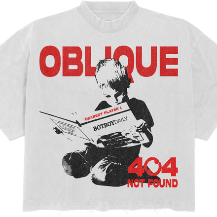 404 T-Shirt - White/Red