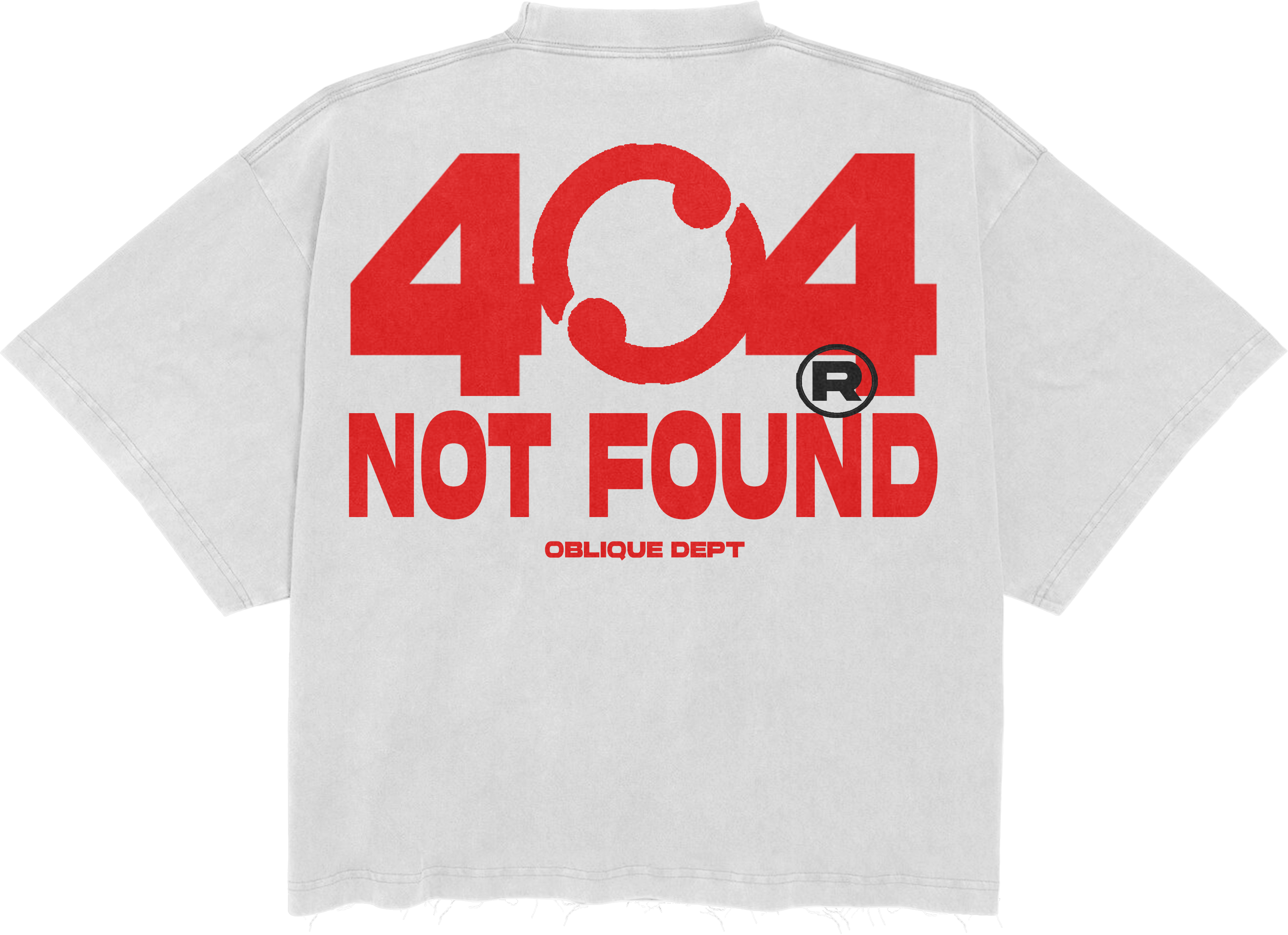 404 T-Shirt - White/Red