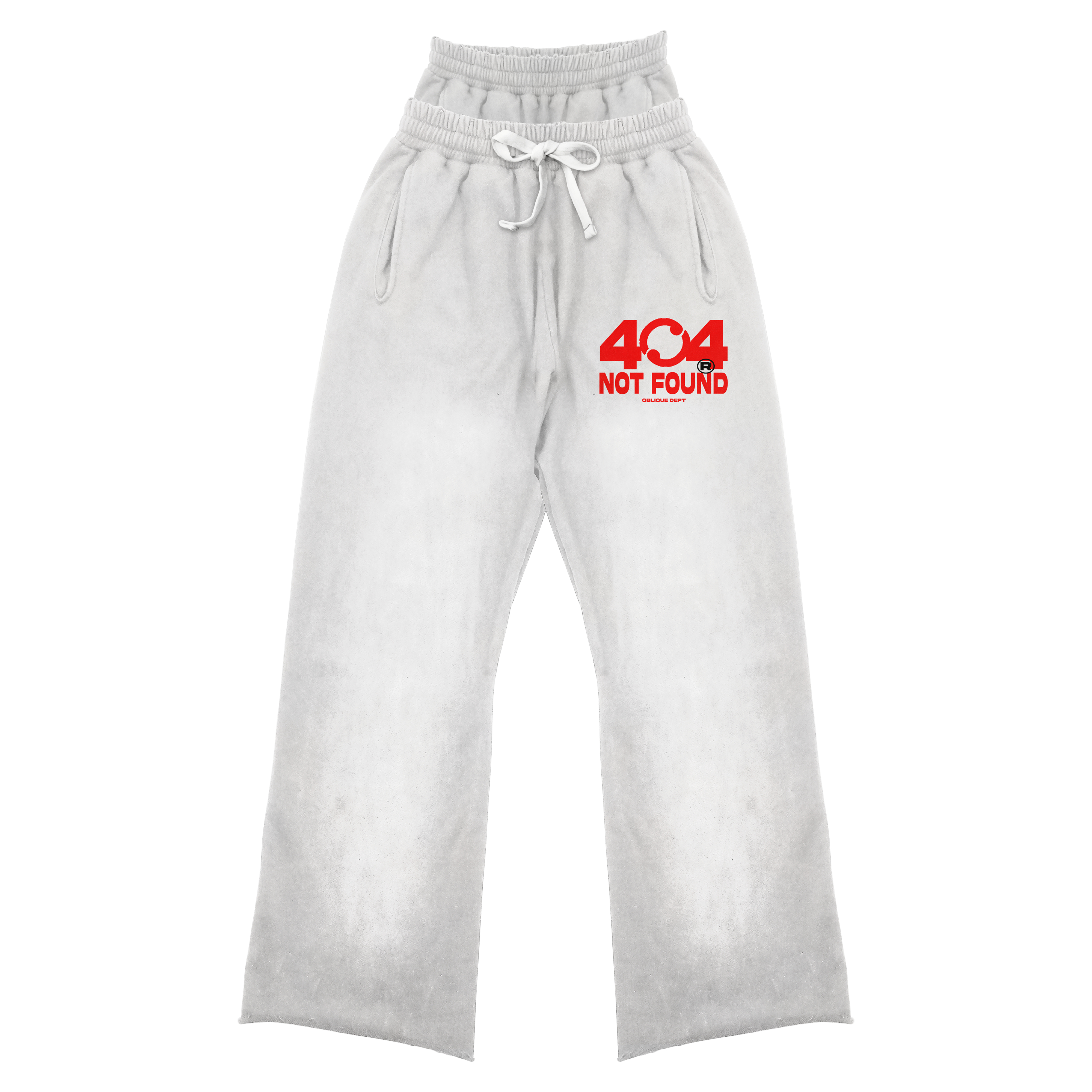 404 Double Waistband Joggers - Grey/Red
