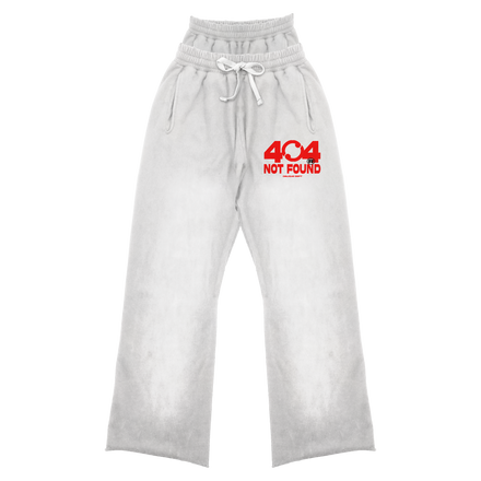 404 Double Waistband Joggers - Grey/Red